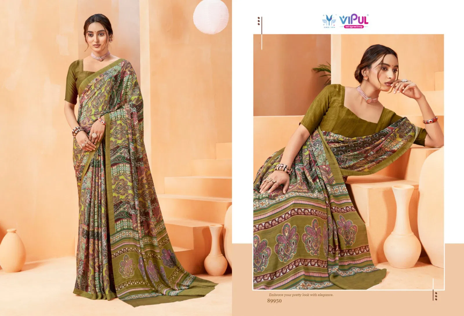 Antique Royal Vol 14 By Vipul Crewa Georgette Saree Suppliers In India